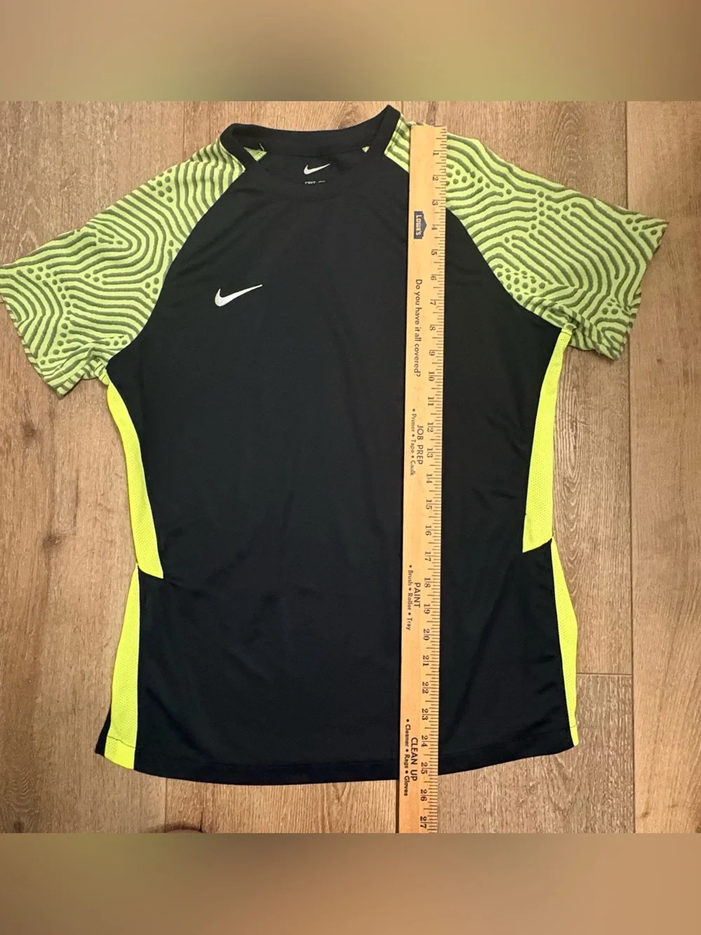 Nike Strike II Neon Green Athletic Short Sleeve Tee Women Large Soccer Practice